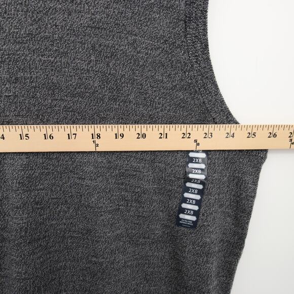 Hart Schaffner Marx Sweater Vest Gray Men's Extra Fine Merino Wool V Neck NWT 2X - Picture 5 of 11